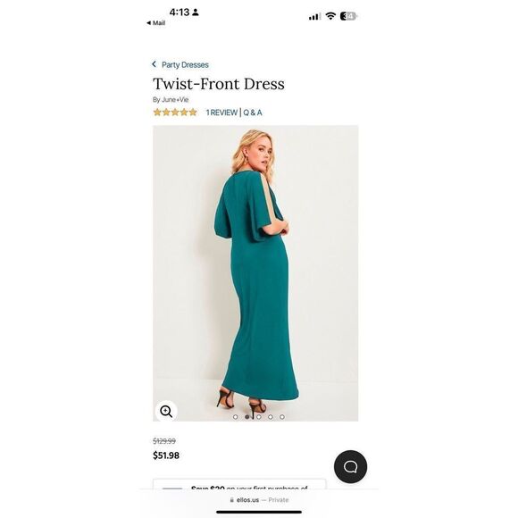 Ellos Twist-Front Dress - Picture 2 of 3